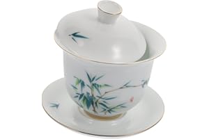 Alipis Ceramic Tea Pot Cup Hand-Painted Large Tea Bowl Japanese Style Tea Set for Home Office