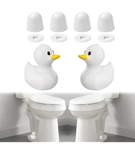 Ghost Toilet Bolt Covers – 2-Pack Decorative Resin Caps, Universal Fit For 1/4" Or 5/16" Floor Bolts, Cute Bathroom Decor, Easy Install (White)