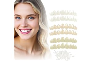 NRMRQZ Tooth Repair Kit，Temporary Natural Shade for Filling The Gap, Moldable Thermal Beads Replacement Kit Replace The Missing or Broken Tooth-6PCS-A002