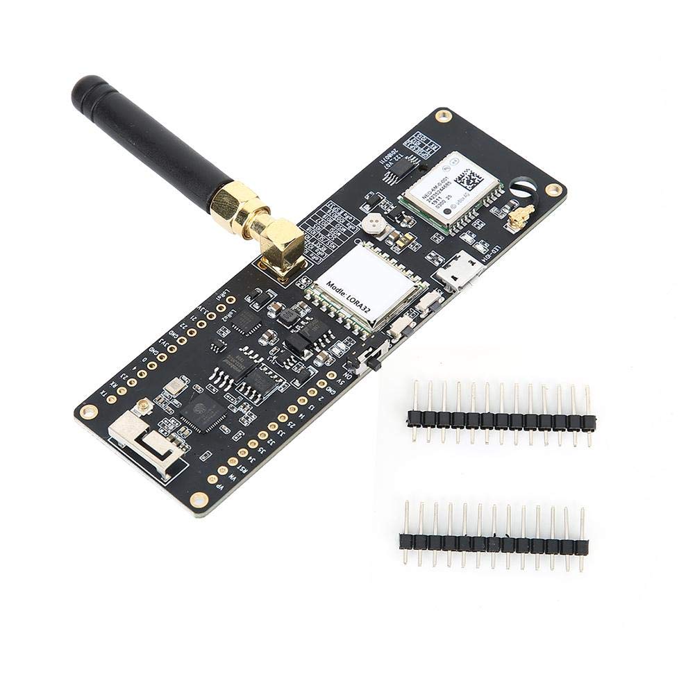 ASHATA WiFi GPS Module Board with Battery Base, GPS Module NEO-6M WiFi Module with Digital RSSI Function, RF Wake-Up Function, for TTGO T-Beam ESP32 LoRa 433Mhz Wireless REV1