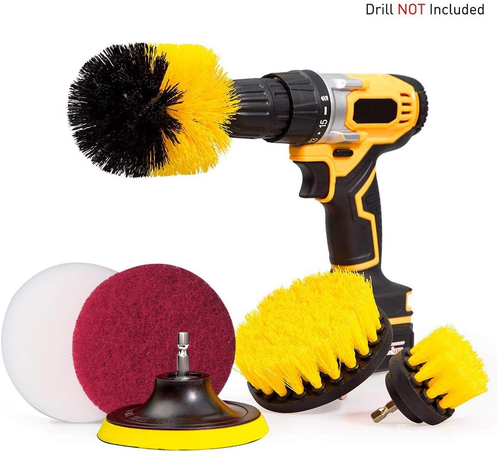 spazzola di trapano per la pulizia della porta del vetro della doccia