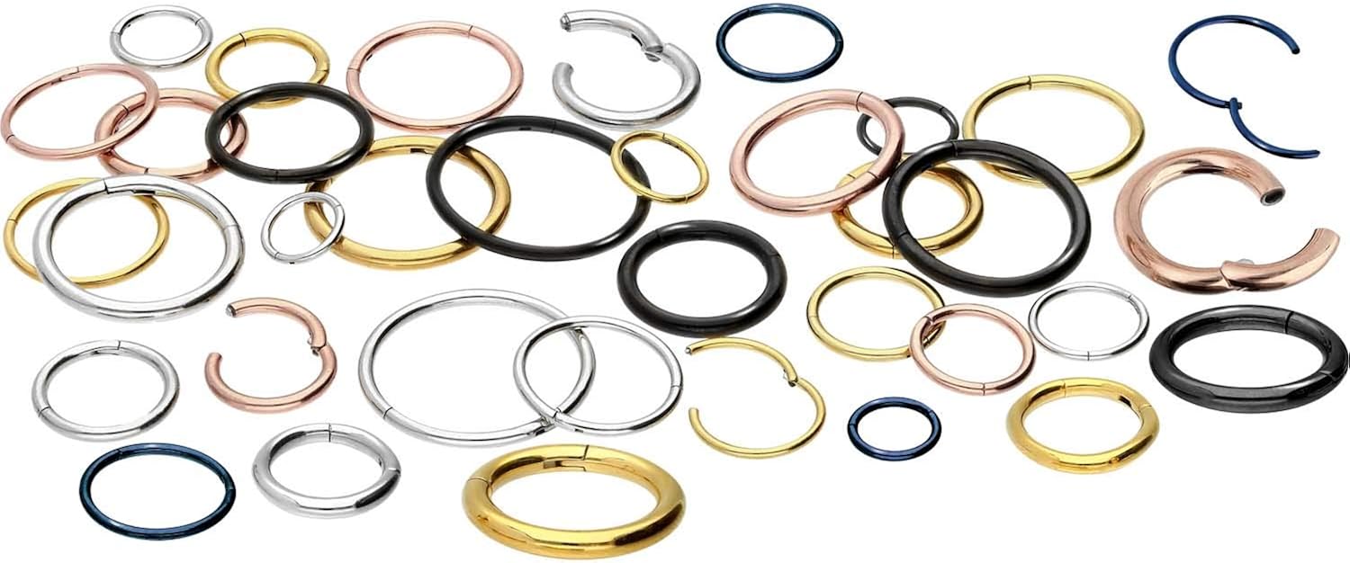 PIERCINGLINE Segment Ring Clicker made of surgical steel - Piercing in Black - Size: 1.2 mm bar thickness - Image 5