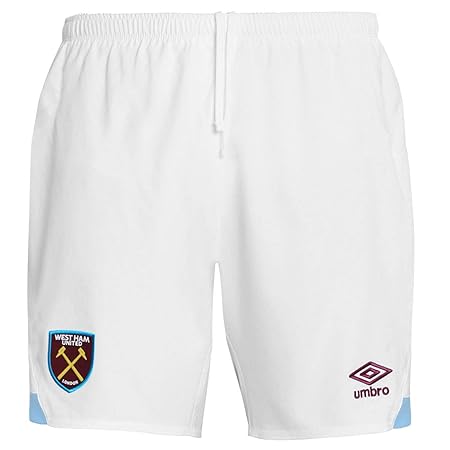 Official Umbro West Ham United, Heim-Trikot Shorts 2018 19 Junior Weiß Fußball