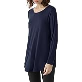 Latuza Women's Viscose Long Sleeves Tunic Lounge Pajama Top