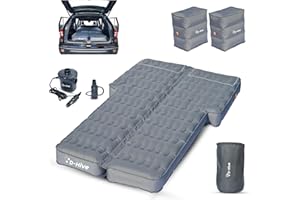 D-Hive Unbeatable Durability SUV Air Mattress for Car Camping, Durable Extra Thick 300D Oxford Fabric, Quick Easy Set-Up w/El