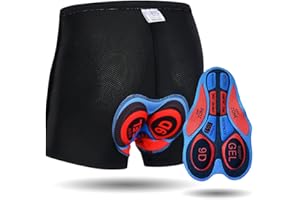 JEPOZRA Men's Cycling Underwear 3D Cushion Padded Bike Riding Shorts Breathable Quick Dry Bicycle Shorts