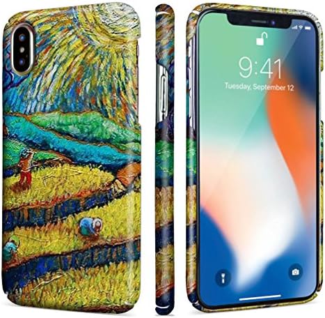 Toil Today Dream Tonight Diptych Painting Hard Plastic Back Protector Phone Case Cover for iPhone X