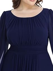 Ever-Pretty Women's Round Neck Long Lantern Sleeves