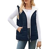 UMIPUBO Womens Sherpa Fleece Vest Warm Sleeveless Jacket 2025 Winter Coat Fall Zip Up Hoodie Reversible Outwear with Pocket