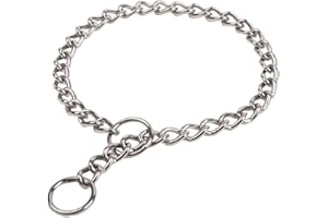 SGODA Chain Dog Training Choke Collar, 16 in, 2.3 mm