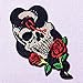Snake Rose and Skull Patch Embroidered Applique Badge Iron On Sew On Emblem