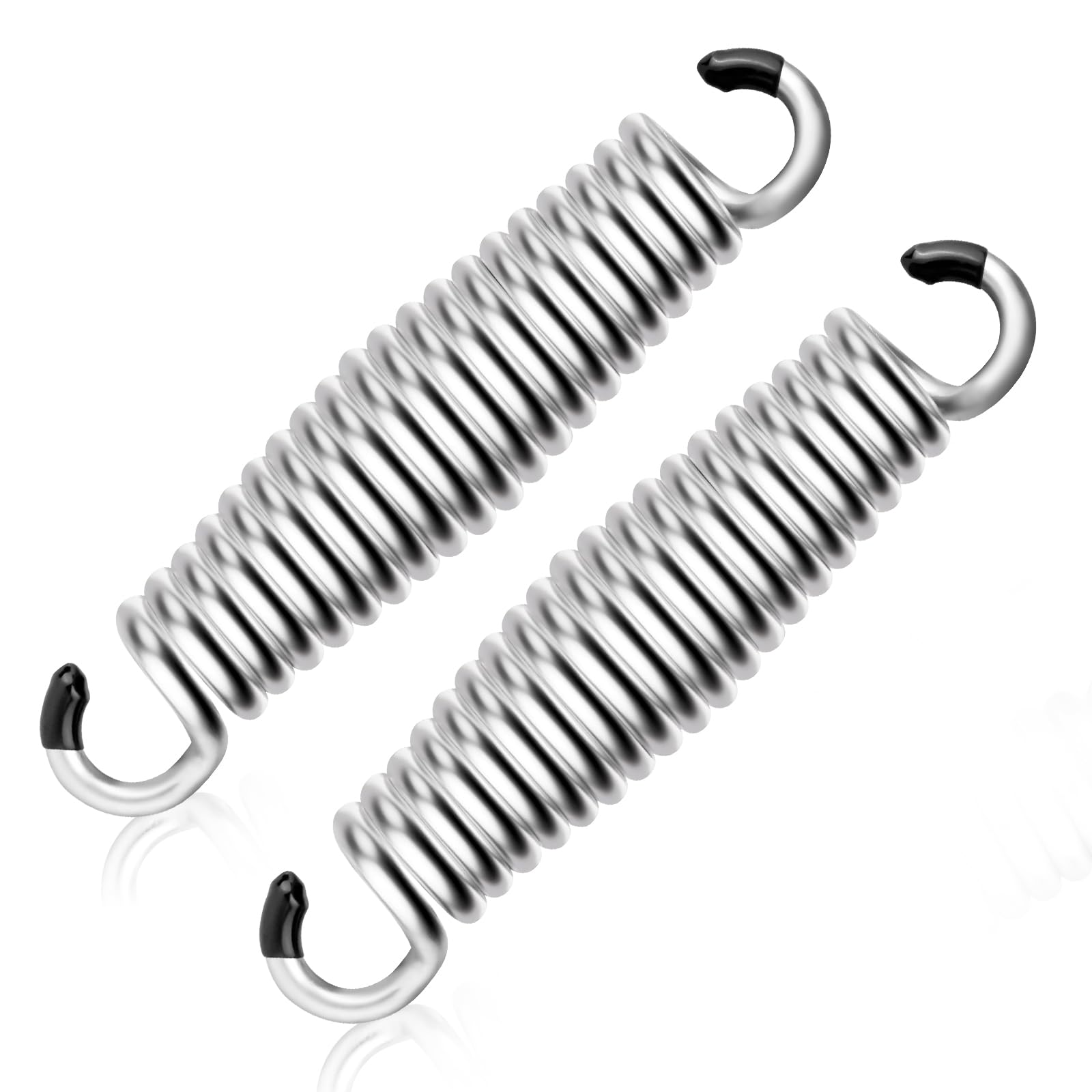 Photo 1 of 2 Pack Porch Swing Springs, Premium Stainless Steel Heavy Duty Springs, 1300 LB Rust Resistant Swing Springs for Swings & Hammocks (Silver)