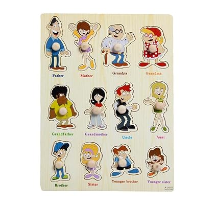 Lovely Jigsaw Puzzles Babies And Kids Educational Puzzles- Family Members Learn