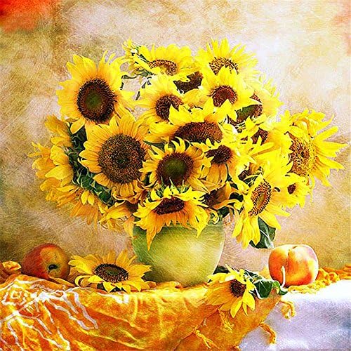 5D DIY Diamond Painting Full Square Diamond Embroidery Cross Stitch Sunflower Landscape Mosaic Decor