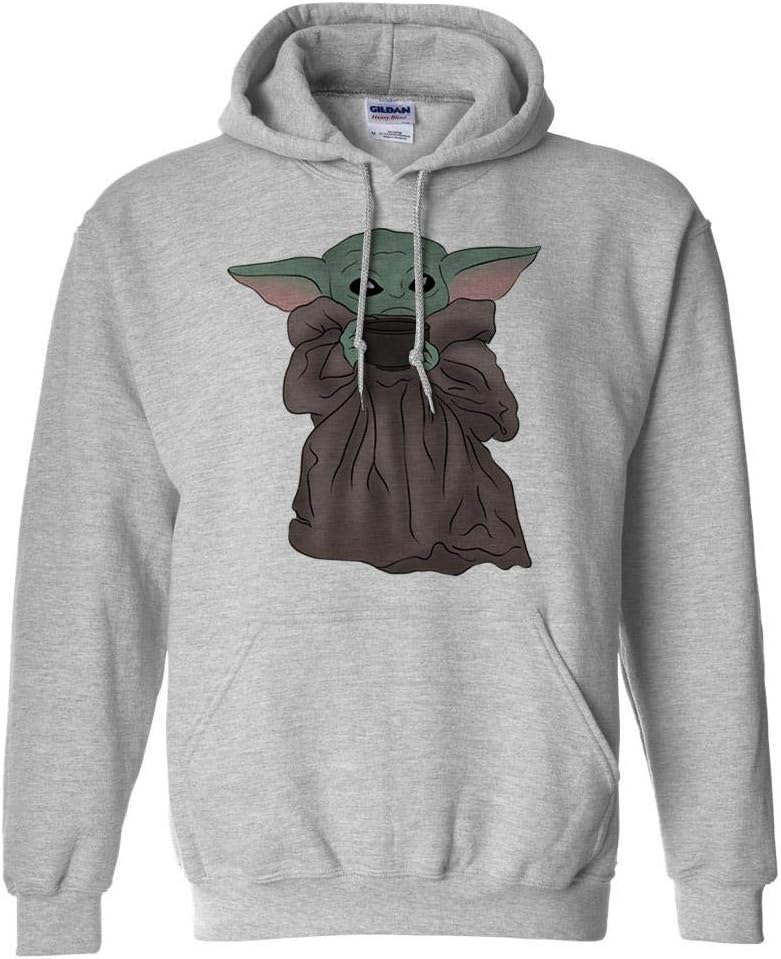 Baby Yoda Sipping Tea Hoodie Sweatshirt Unisex