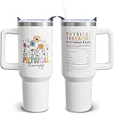 owbgsdh Therapist Gifts Physical Therapy Gift Physical Therapist Appreciation Gifts PT 40oz Stainless Steel Tumbler Cup Mug Water Bottle with Handle for Women Men