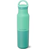 Klean Kanteen Rise Classic Insulated Water Bottle - Keeps Drinks Cold for 42 Hours - Stainless Steel - Insulated Water Bottle - Leak & Sweat-Proof - Arch Loop Cap - 12 oz - Cabbage