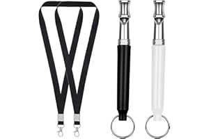 HENWUBEI 2 Packs of Dog Whistle, Dog Whistle Stop Barking Whistle, Adjustable ultrasonic Silent Dog Whistle, Professional Rec