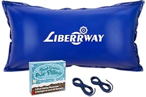 LIBERRWAY 4 x 8 Ft Pool Pillow for Above Ground Pool, Winterize Pool Closing Kit Winter Pool Cover Pillow, Durable & Cold Resistant 0.4mm PVC Material Pool Air Pillow for Winterizing, Rope Included