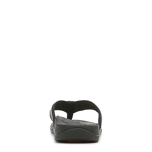 Arch Support Vionic Black Flip Flops Vionic Men's Tide Toe-Post
