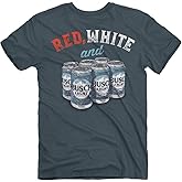 Red, White, and Busch Light T-Shirt, Indigo Blue| USA Design | 100% Cotton