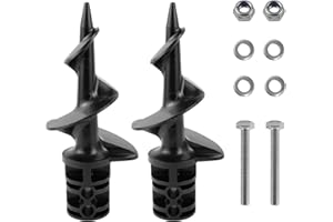 OBIDA 2 Pack Dock Sand Auger Fit for PVC Pipe Sand Bar Anchor, fit for to 2-inch Outer Diameter Aluminum Dock Columns (1.73ID or 1.790ID)(with Screw)