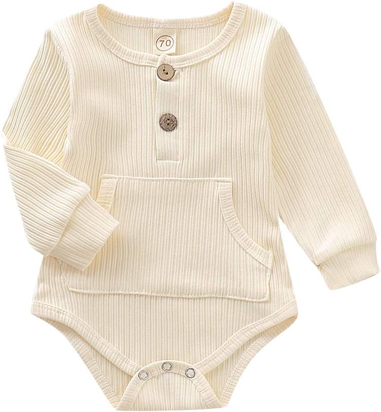 Newborn Baby Girl Romper Ruffle Long Sleeve Bodysuit Cotton Linen One Piece Jumpsuit Infant Fall Outfits Clothes