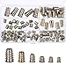 TecUnite 100 Pieces M4/ M5/ M6/ M8/ M10 Zinc Alloy Furniture Hex Socket Screw Inserts Threaded Insert Nuts Assortment Tool Kit for Wood Furniture (6 Size)