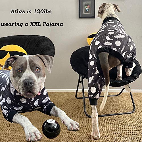 Tooth and Honey Pitbull Pajamas/Outerspace UFO Print Onsie/Lightweight