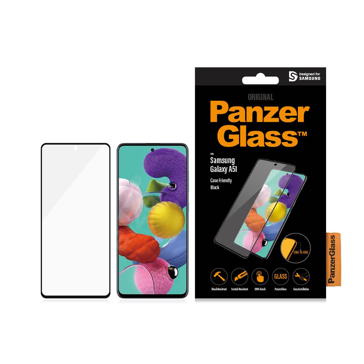 PanzerGlass 7216 Screen Protector Film Transparent/Black for Samsung Galaxy A51