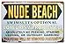 ERLOOD Nude Beach Swimsuits Optional Retro Vintage Metal Tin Sign 12