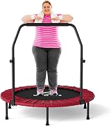 CLORIS 40'' Foldable Fitness Trampoline with Adjustable Handle 400-450 LBS