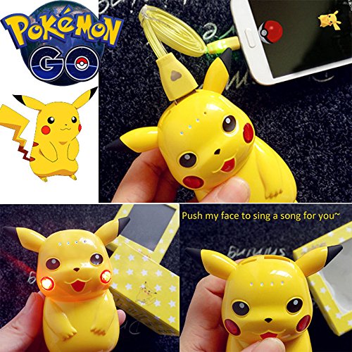 Pokemon Go Pikachu Phone Charger pokeball power bank - external 10000mah led usb portable battery