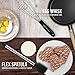 Kitchen Utensil set - 8 Piece Cooking Utensils for nonstick cookware -Made Of Silicone and Stainless Steel -Includes Spoon, Egg Whisk, Serving Tong, Spatula Tools, Pasta Server, Ladle, Strainer