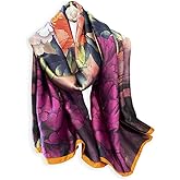Weximil 100% Silk Feeling Scarf - Women's Long Satin Designer Scarf - Lightweight Wraps
