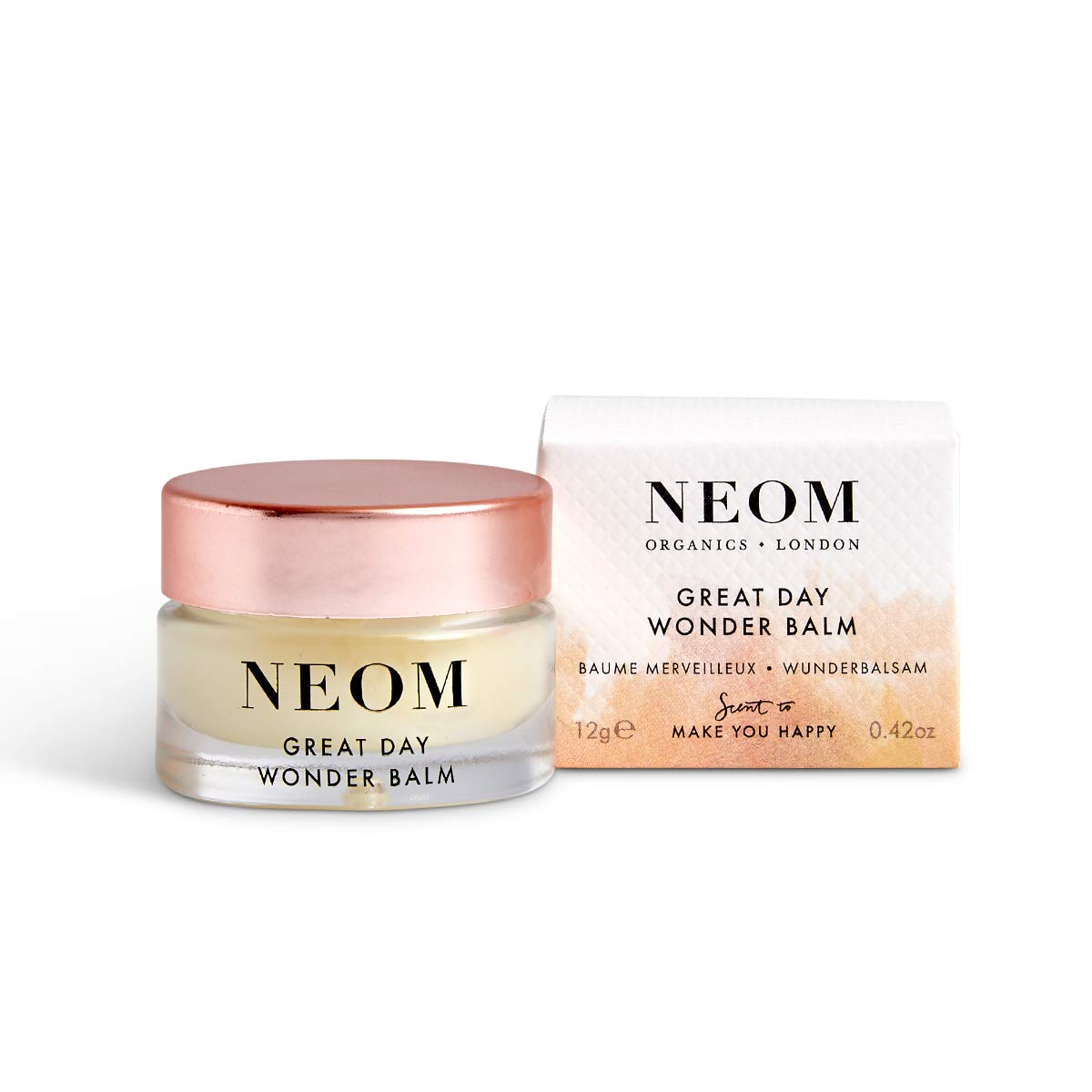 NEOM - Great Day Wonder Balm, 12g | Smoothing Moisture for Lips & Dry Skin | Wild Mint & Mandarin | Scent To Make You Happy