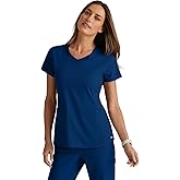 BARCO Grey's Anatomy Spandex Stretch Direct - Bolt Scrub Top for Women, V-Neck Women's Scrub Top