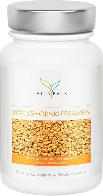 Bockshornklee | 1000mg pro Tagesdosis | 180 Kapseln | Hochdosierte & aktivierte Bockshornkleesamen | Vegan | Ohne Magnesiumst