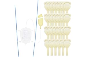 LP-SUNSHINE 30 PCS Latex Condom Catheter External Self-Sealing Set, Easy Donning, Day and Night Use Quick and Easy Drainage, No Reflux, No Leakage (30pcs/30mm/1.18inch)