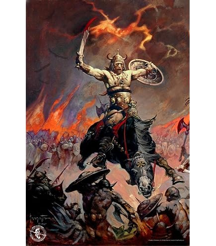 Amazon.com: Death Dealer by Frank Frazetta Poster Viking On Horse