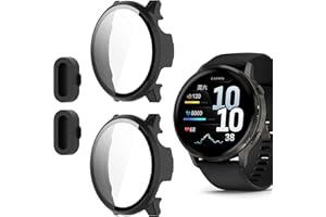 2 Pack for Garmin Venu 4 45mm Smartwatch Screen Protector Case, Full Coverage HD Ultra-thin Scratch Resistant Case, Charge Du