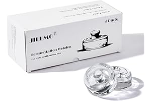 Jillmo Easy Grip Fermentation Weight- 4 Pack of Glass Weights for Wide Mouth Mason Jars