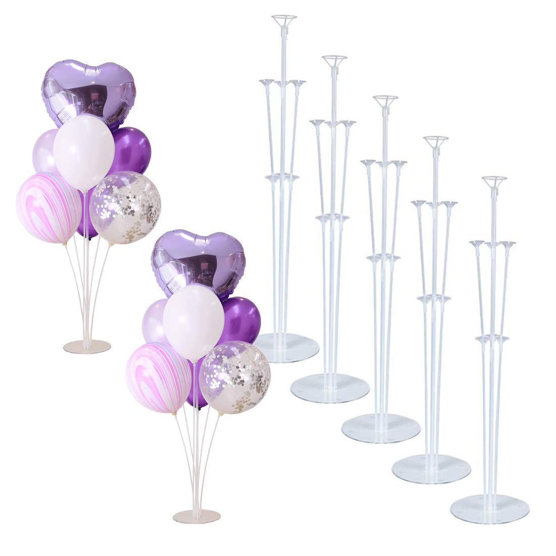 Birthday and Wedding Balloon Decoration for Party 7 Pack Balloon Holder