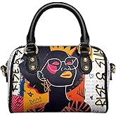 Afroyla African Women's Mini Satchel Bag Top Handle, Small Crossbody Handbag, Vegan Leather, Gifts for Her, Mom, Wife