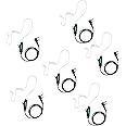 SAMCOM Walkie Talkies Earpiece with Mic PTT 2 Pin Transparent Acoustic Tube K Head Headset Surveillance Covert Air Tube Ear Piece Compatible Radios, 6 Packs