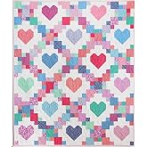 Heartsy Quilt Pattern, 12" Finished Blocks, Fat Quarter Friendly, Finish Quilt Size: 5 Options from Crib to King, by Cluck Cluck Sew