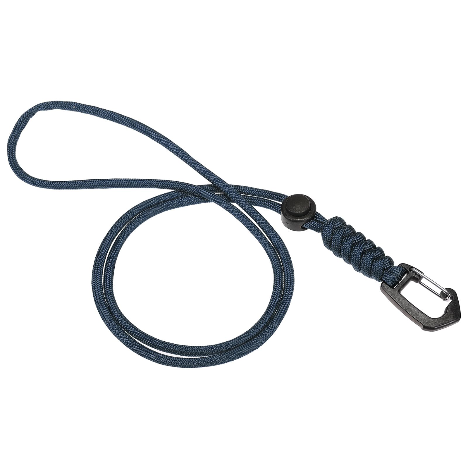 PATIKIL Badge Lanyard 18.8 Inch, Necklace Keychain Cord Metal Clasp Hook Ring Strap for Keys Whistle ID Card Badge Holder, Dark Blue