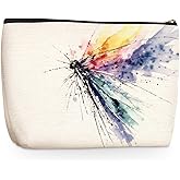 Wenboco Dragonfly Print Women Makeup Bag, Dragonflies Gifts Cosmetic Bags Travel Organizer Bag Makeup Pouch, Sister Birthday Christmas Gift for Mom Friend, Dragonfly Gifts for Women