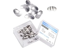 Smileheven 50Pcs Dental Matrix Bands 35μm Soft Metal Sectional Contoured Tooth Interproximal Matrices System Kit for Filling and Restoration of Anterior and posterior Teeth (Large)