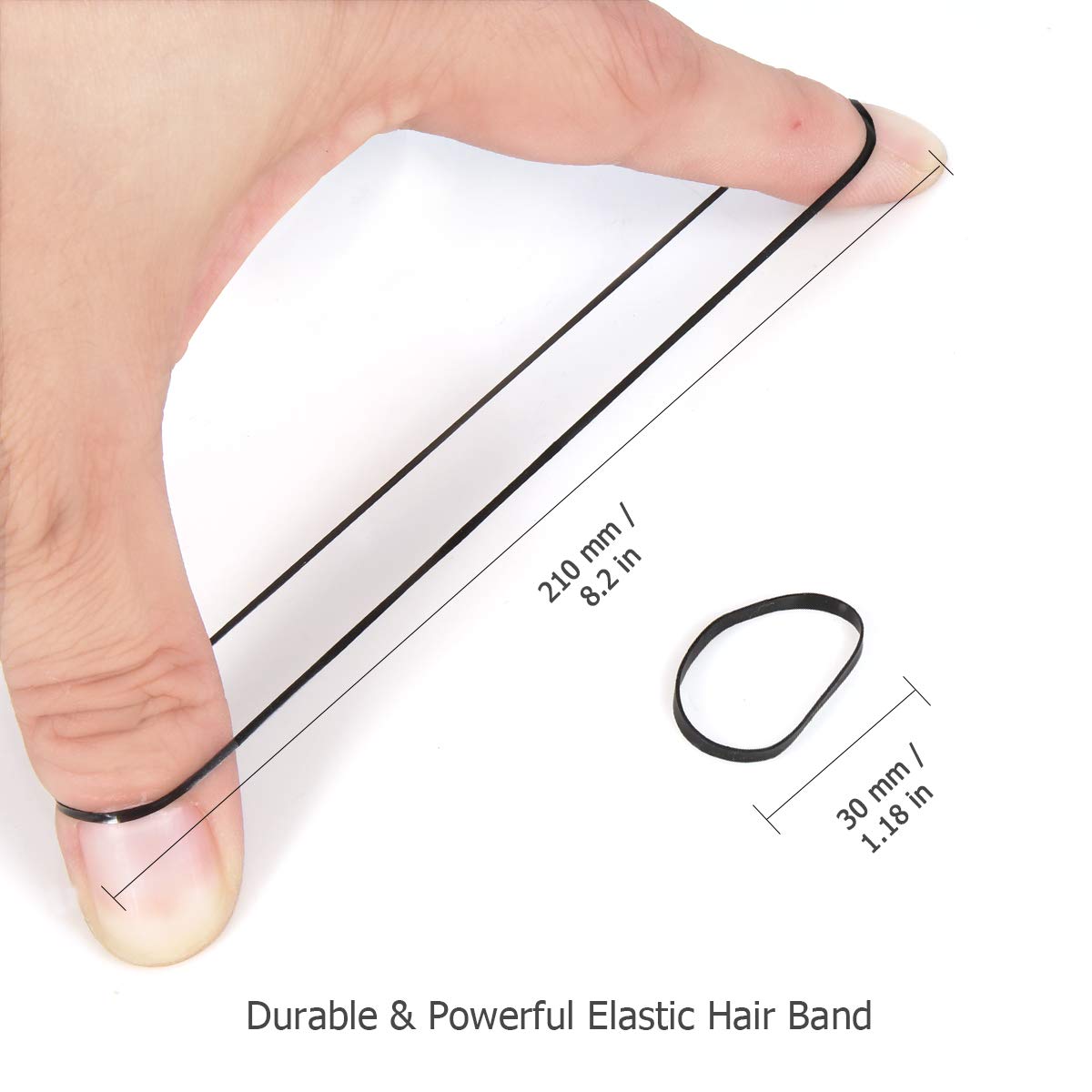 Black Elastic Hair Ties Rubber Bands Mini Polyband Soft Ponytail Holder for Kids Baby Girls Pack Hoyols 1500 : Beauty